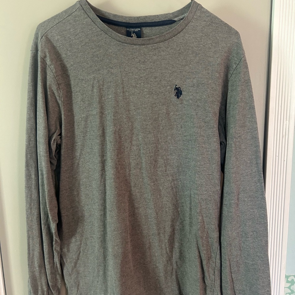 U.S. Polo Assn. Men's Heather Gray Long Sleeve Tee